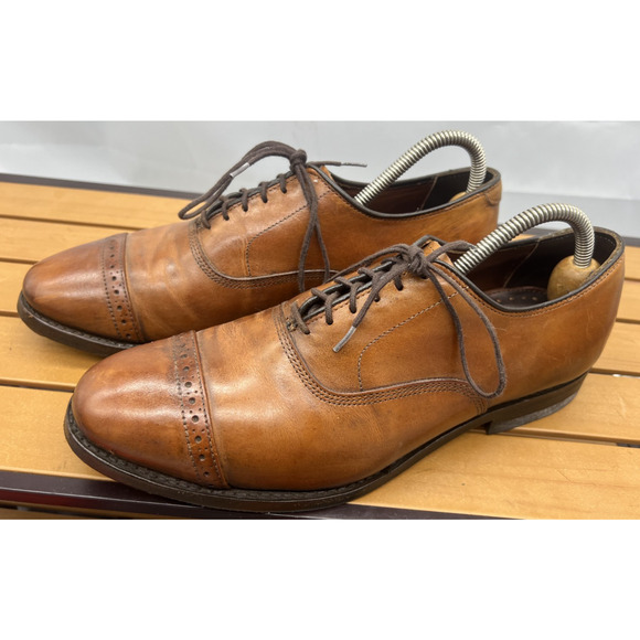 Brooks Brothers Brown Cap Toe Oxford Leather Dress Shoes Size US 9 D New Soles main image 11